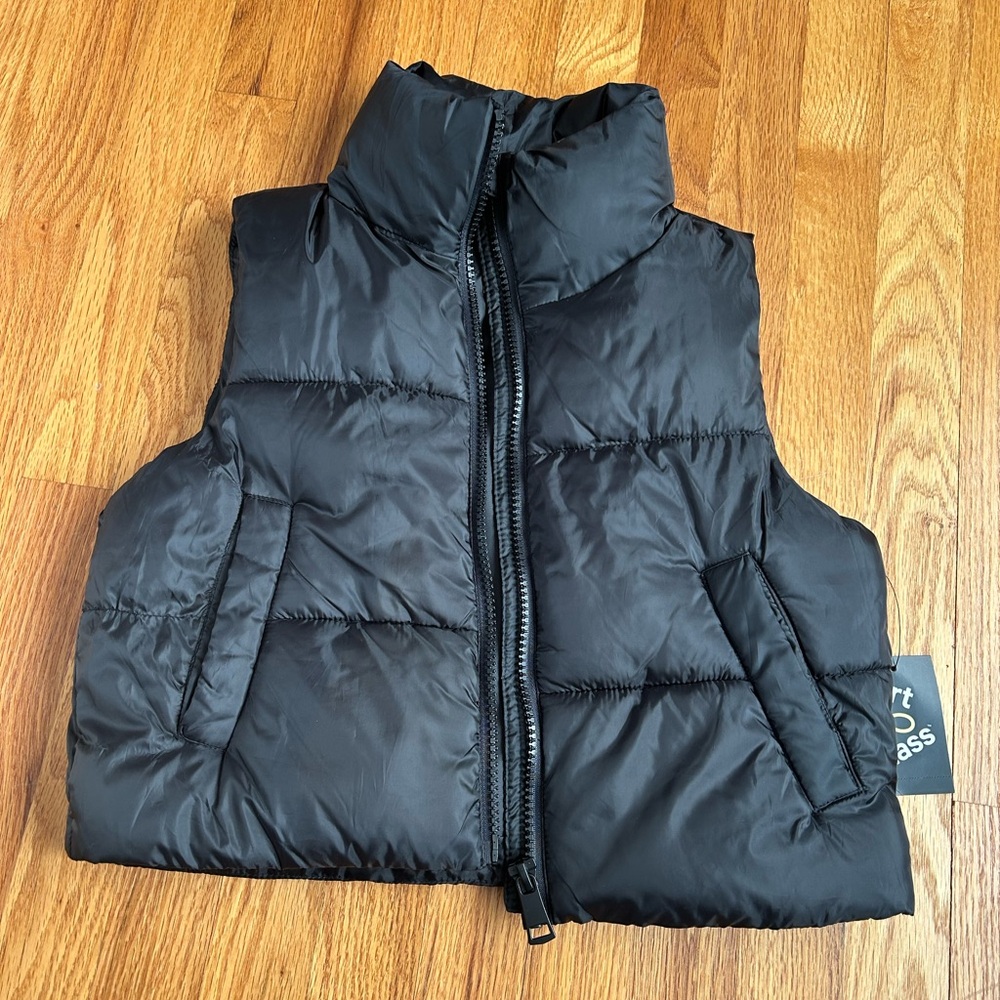 Girls Black Puffer Vest